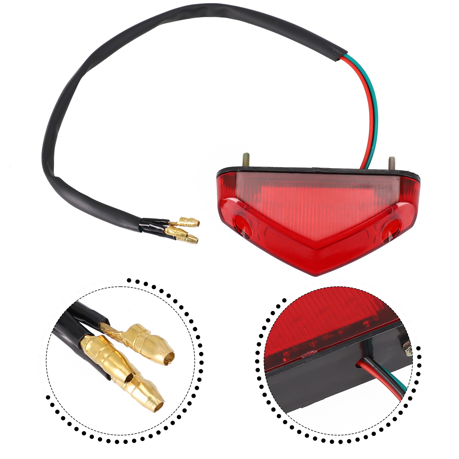 Motorcycle Red 12led Motorbike Headlight Taillight Rear Stop Light